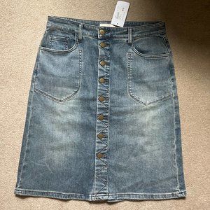 Kut from the Kloth Rose Button Front Denim Skirt